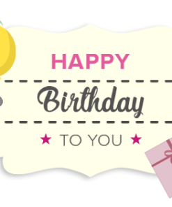 Cartão Presente de Aniversário de Estética - Carregável