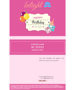 Alternative view of Cartão Presente de Aniversário de Estética - Carregável